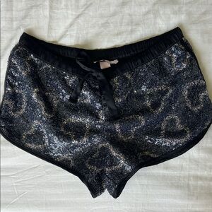 Victoria's Secret Black Sequin Shorts